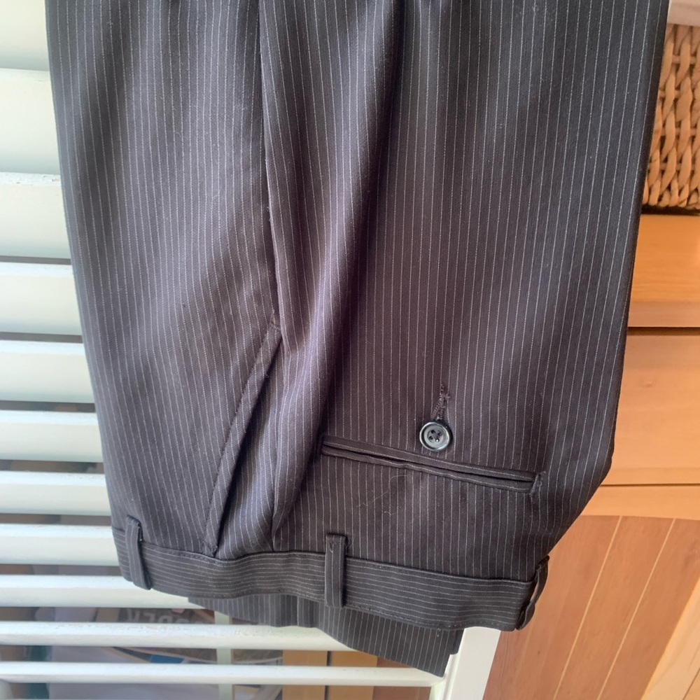 Van Heusen boys size 10 slim black pinstripe dress pants